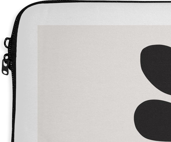 Housse pour ordinateur portable 13 pouces - Zwart - Beige - Abstrait - Housse pour ordinateur portable