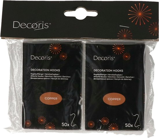 Crochets de suspension boules de Noël 100 pièces en cuivre