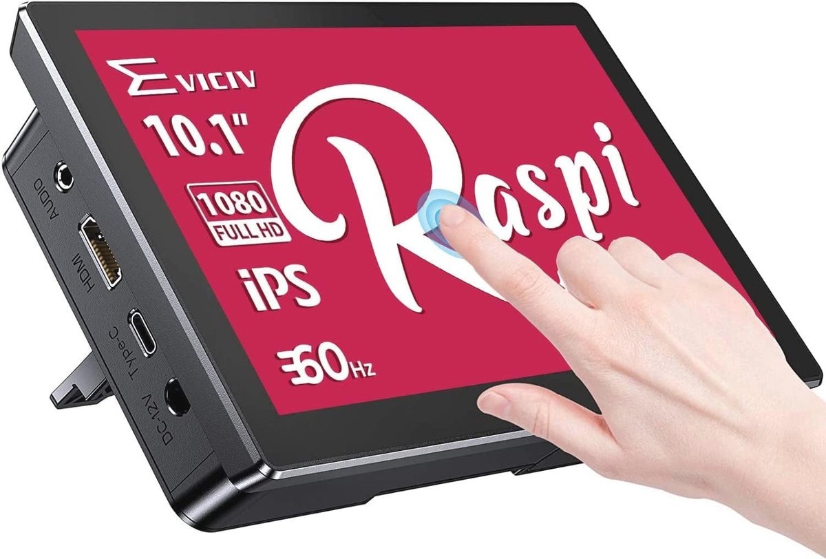 Image of 10 Inch Touchscreen Monitor met Achterbehuizing - 1280x800, Type-C, Ultra-Wide IPS