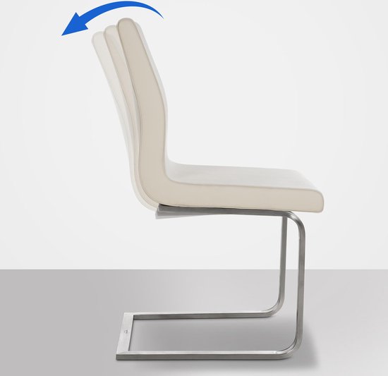 Eetkamerstoel Celeste - Beige - Ribstof