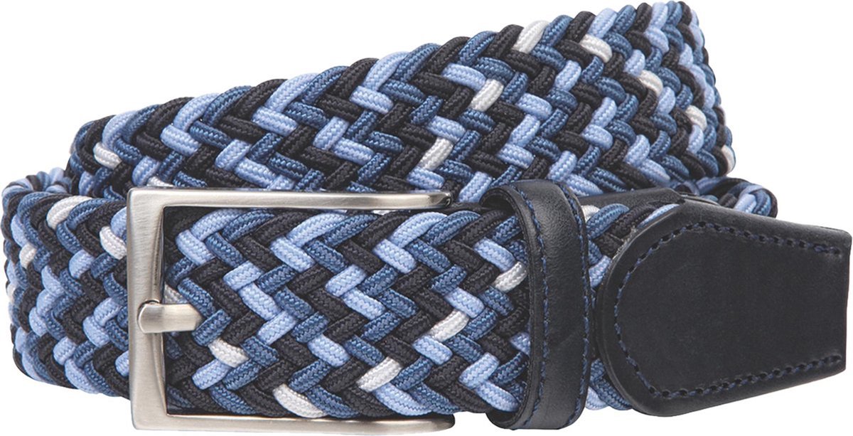 LINDENMANN elastische heren riem - verschillende tinten blauw