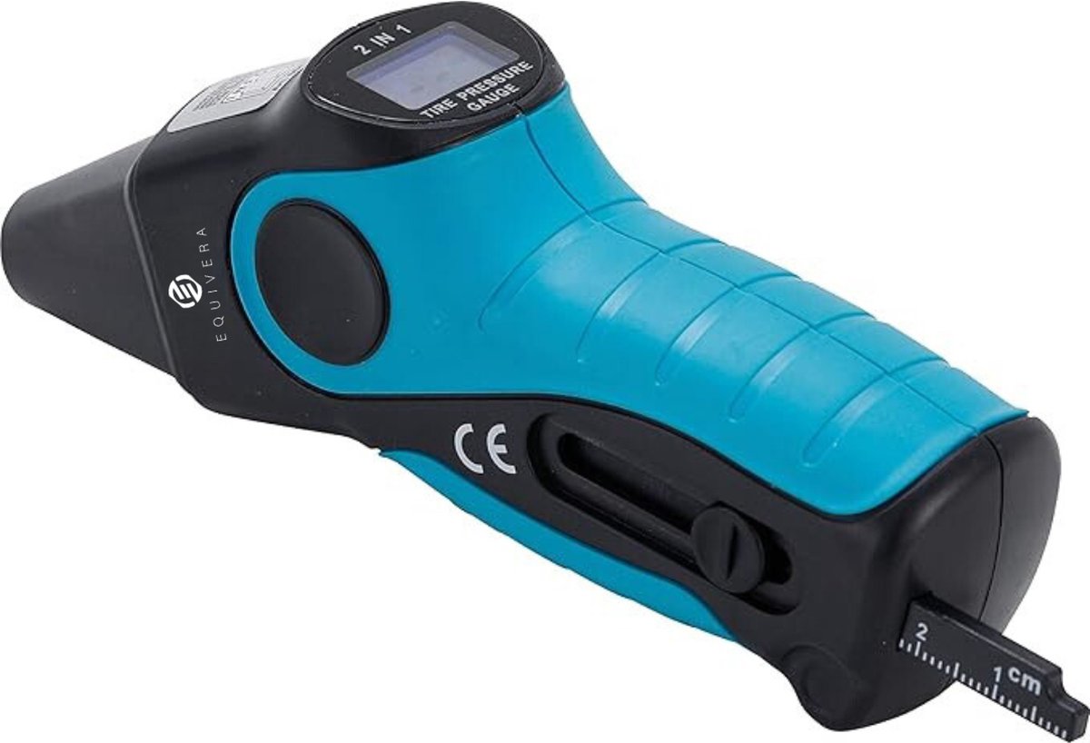 Equivera Bandenprofielmeter - Bandenspanningsmeter - Bandendrukmeter - Profielmeter - Profieldiepte Meter Autobanden - Profieldieptemeter - Bandenprofielmeters - Bandenprofiel Meter - Bandenprofielmeter Digitaal