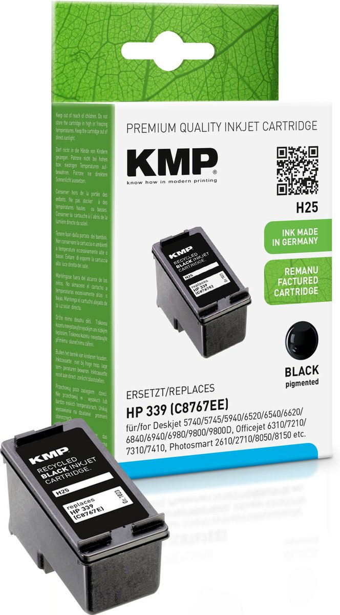 KMP H25 inktcartridge 1 stuk(s) Hoog (XL) rendement Zwart