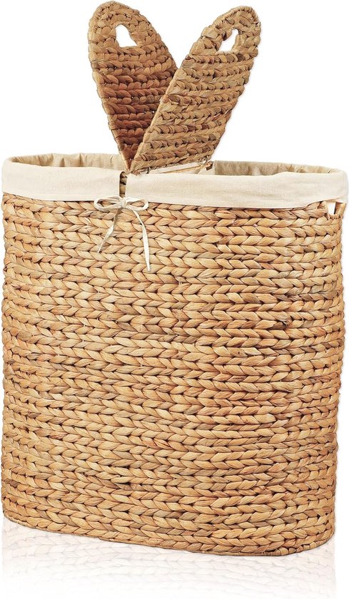 Jet waterhyacint wasmand met deksel - 43 x 32 cm - Artichok Jet waterhyacint wasmand met deksel - 43 x 32 cm - Artichok