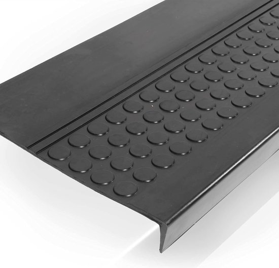 KARAT Trapmat van rubber,1 stuk, 30 x 120 cm, weerbestendige en antislip traptreden, rubberen trapmat voor buiten, antislipmat, diamant
