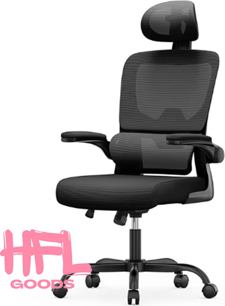 HFL Goods Gamingstoel - Ergonomische Kantoorstoel - Hoge rugsteun - Hoge Rugleuning - 3D Lendensteun - In Diepte Verstelbaar