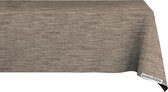 Tafelzeil Linnenlook Bruin 140x230cm - Tafelkleed Afwasbaar - Kunststof