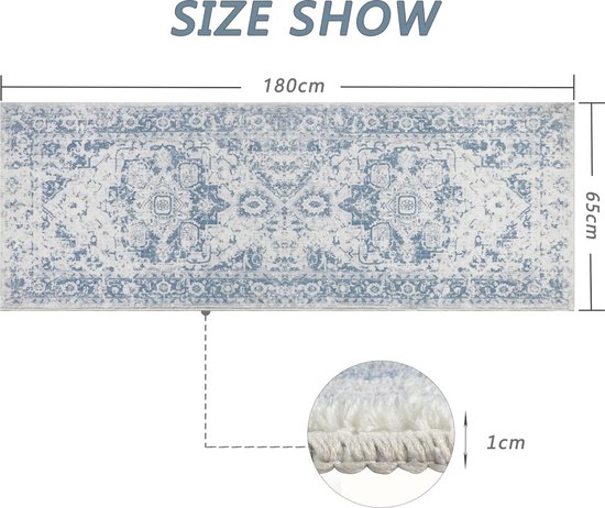 Loper Vloerkleed Voor De Gang, 60 X 400 Cm, Antislip