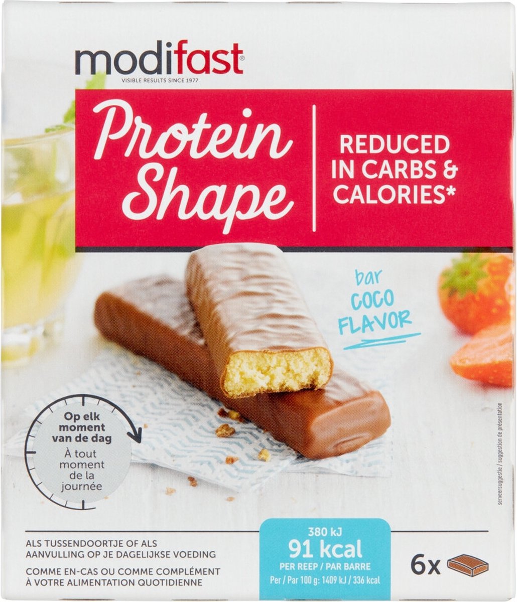 Goedkoopste Modifast Protein Shape Reep Cocos - 6 stuks