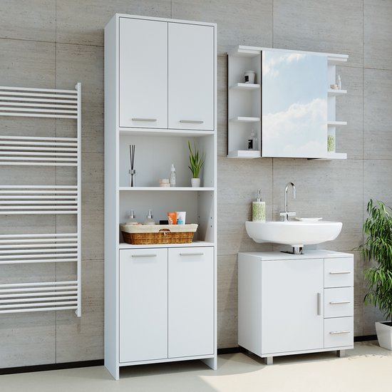 Vicco Maris Badkamerkast – 56.1 x 190 cm Wit