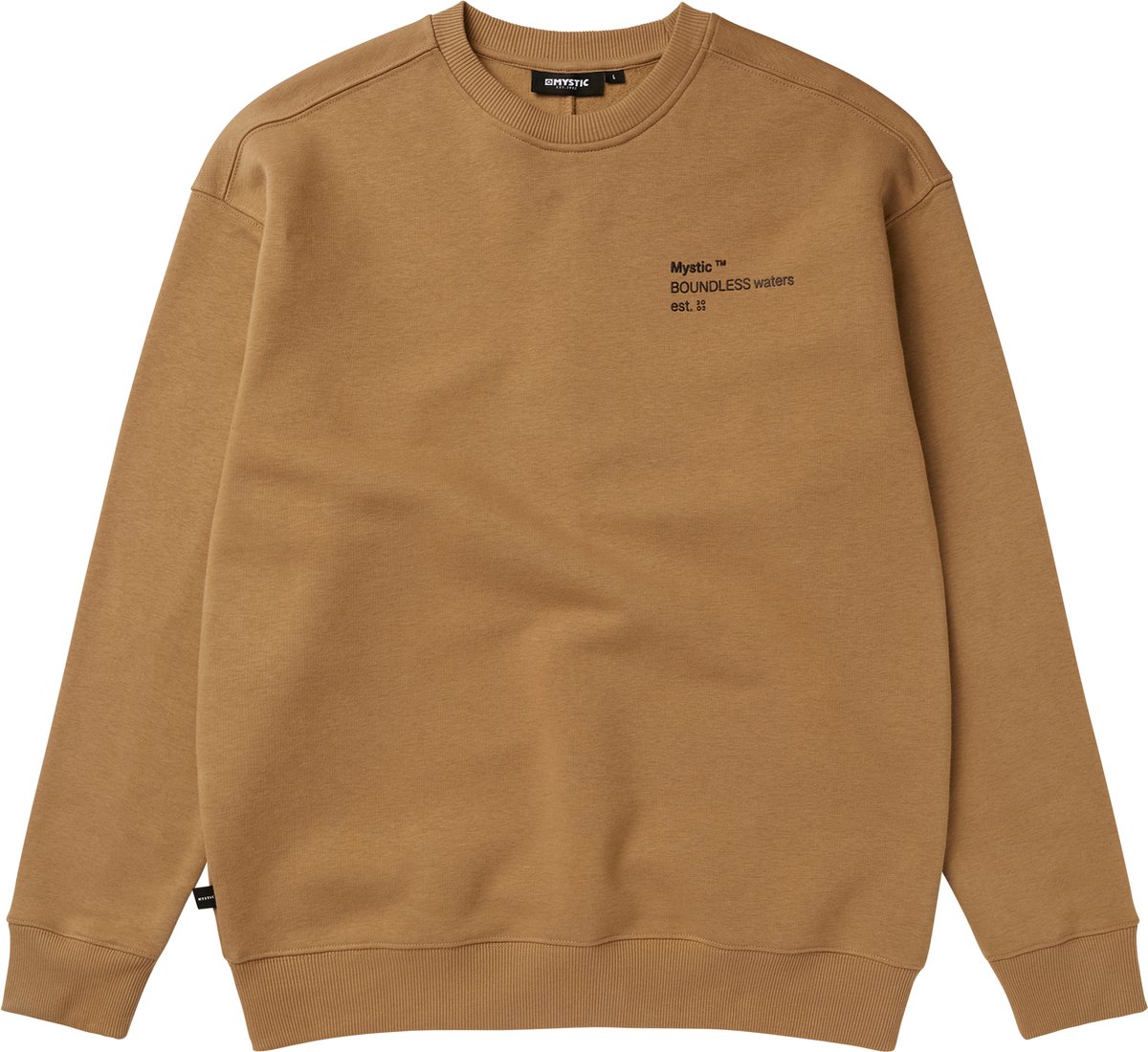 Mystic Trademark Crew Trui 250109 Slate L Bruin