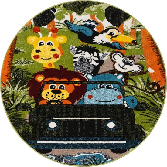 Paco Home Kinderkamer Kindertapijt Voor Jongens Met Dieren En Jungle Motieven Laagpolig 200x290 Cm 767303898