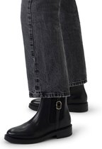 Manfield - Femme - Bottines en cuir noir - Taille 41