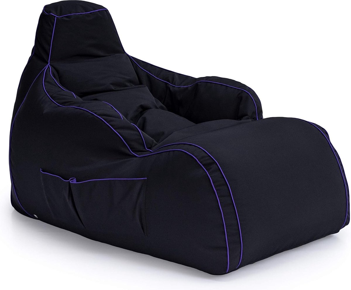 JGS® - Premium Gaming Zitzak Stoel met Controllerzakken en koptelefoonhouder -