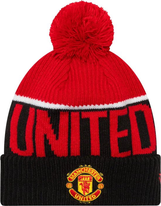 New Era Manchester United Pom Beanie 60564619, Unisexe, Rouge, Chapeau, taille: Taille unique