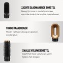 Drie opzetstukken voor de Navado Easystyler Pro: zachte gladmakende borstel, turbodroger en kleine volumeborstel.