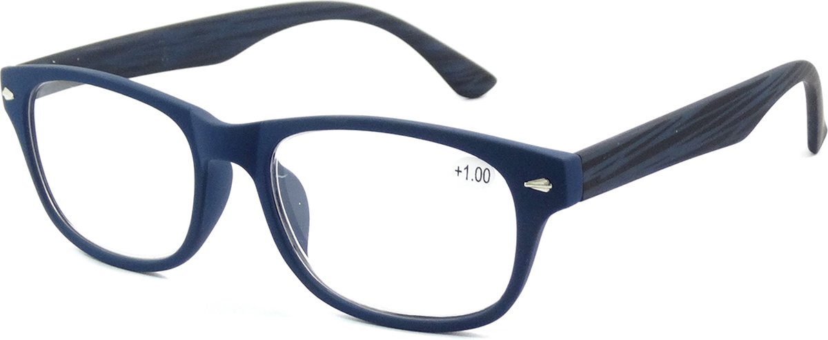 Spectrum Leesbril Blauw/Zwart Vierkant 2.50