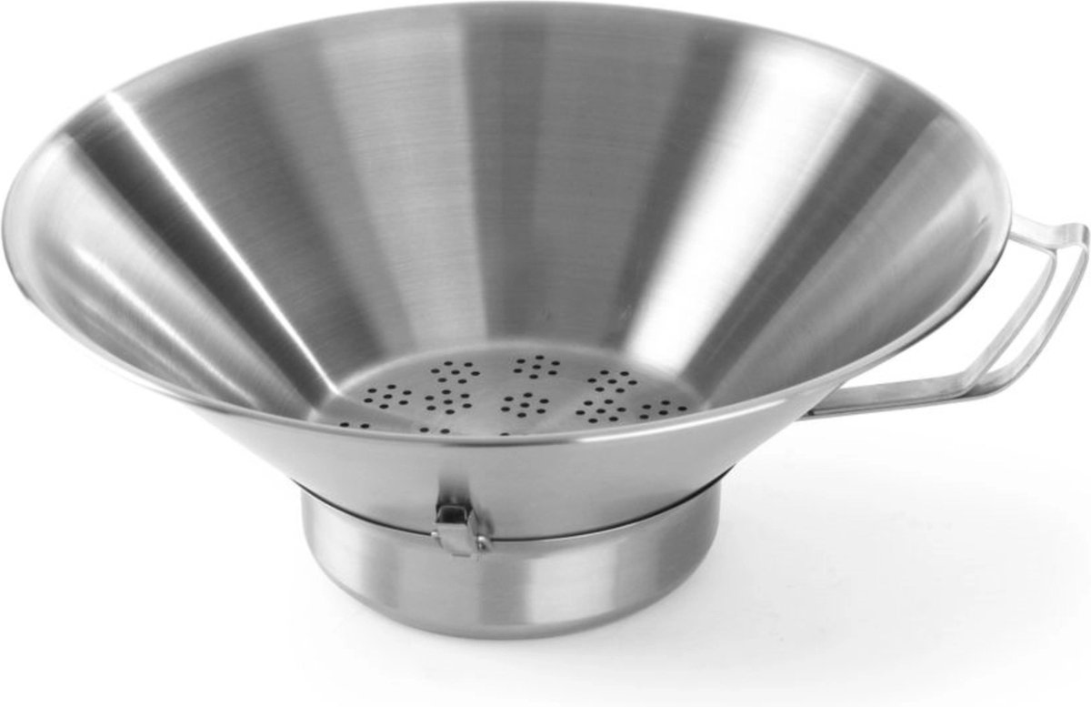 HENDI Frituurvergiet – Roestvast staal – Handgreep – Afneembare bodembak – Ø410x(H)170mm