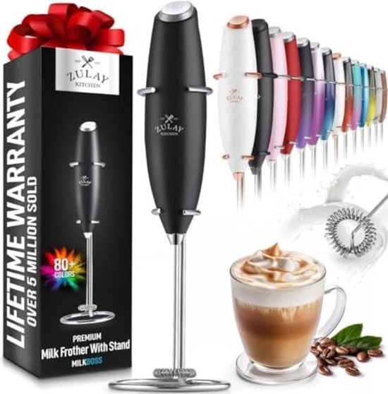 Mousseur à Lait électrique Rechargeable USB - 2 Vitesses, Acier Inox, Pour Cappuccino, Matcha, Chocolat Chaud
