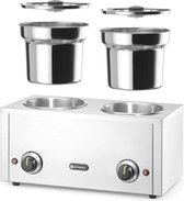 HENDI Thermosysteem – Warmhoudapparaat – 2x4x L – Roestvrij staal – 6 temperatuurinstellingen