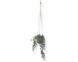 Foto: Minimalistische plantenhanger linnen 120 cm katoen let op excl pot linnen macram handgemaakt in nederland inclusief verzendkosten