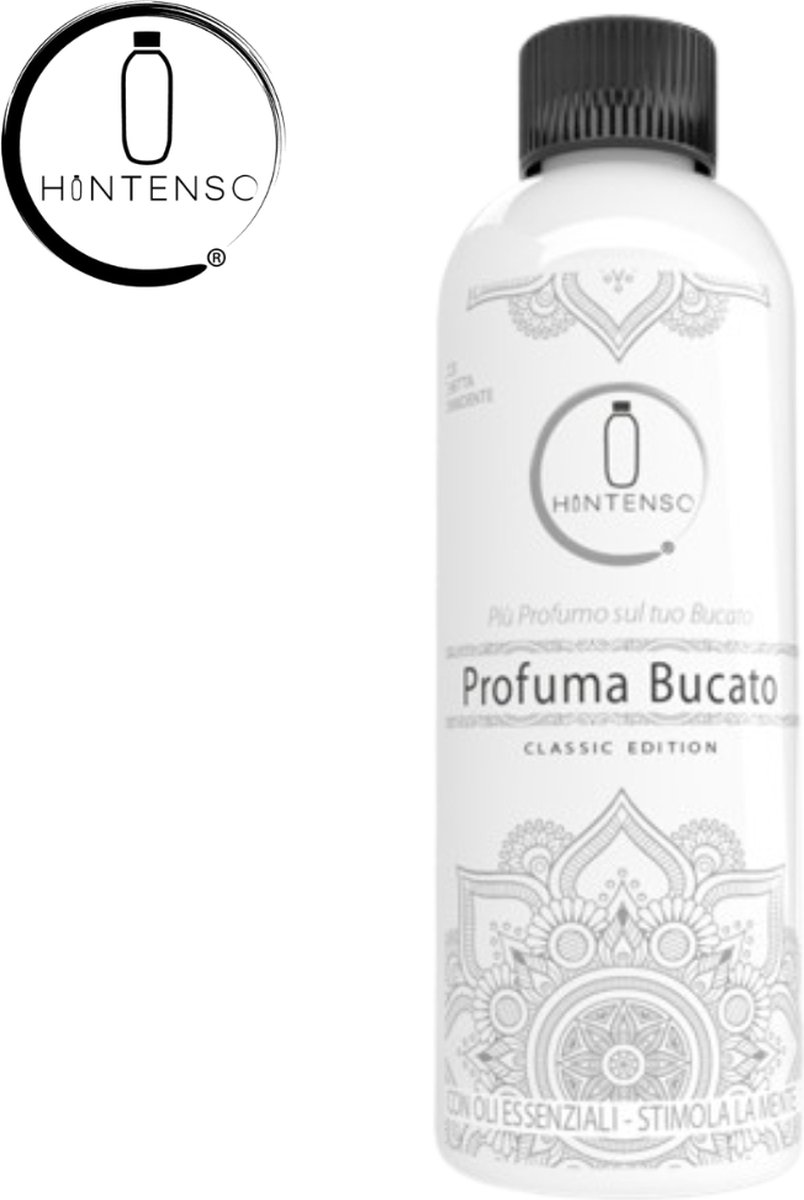 Wasparfum Hintenso Classic Edition White 500ml 70 Wasbeurten - Inclusief 1 gratis tester - Frisse was - Heerlijke geur - Textielverfrisser – Wasverzachter – Witte bloemen - Wasparfum - Wasmachine
