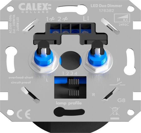 Calex LED Inbouw Dimmer 3-250W - Fase Afsnijding - Universeel