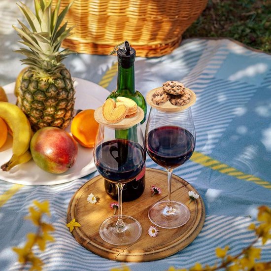 Weinglas Holz Topper, Mini Charcuterie Brett, kleine Vorspeisen Platte, Akazie Holz Getränke Abdeckung, Weinprobe Tapas Brett, Party Snack Tablett