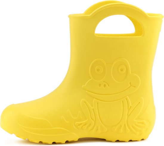 Ladeheid LA-CA-Frog Kinder Regenlaarzen - Rubber - Licht - EVA - Geel - 22/23