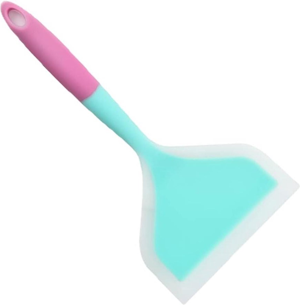 Brede silicone pannenkoekenschep Hoge hittebestendige flexibele spatel Non-stick bakken Blauw-paars