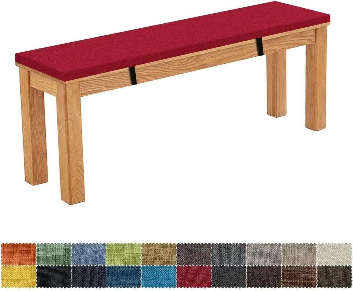 80-40-3 cm Bankkussen afneembaar wasbaar - dubbel antislip - elastisch - geschikt voor tuinbanken - rode wijn