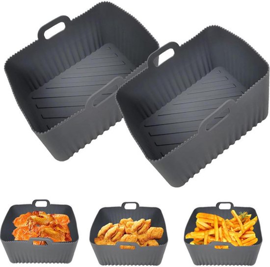 2 Pièces Inserts Gaufres pour Ninja Air Fryer, Reusable Silicone