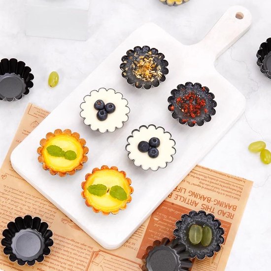 LYTIVAGEN Cakevormpjes, 12 stuks, voor eiertaartjes, herbruikbaar, taartvormpjes, metaal, cupcake- en muffinvormpjes, anti-aanbak, mini-bakvorm voor pudding, taart, cupcake, muffin LYTIVAGEN Cakevormpjes, 12 stuks, voor eiertaartjes, herbruikbaar, taartvormpjes, metaal, cupcake- en muffinvormpjes, anti-aanbak, mini-bakvorm voor pudding, taart, cupcake, muffin