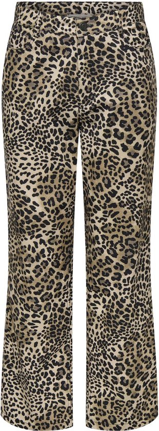JDY JDYRAY HW STRAIGHT PANT PNT Dames Panterprint Broeken - Maat M