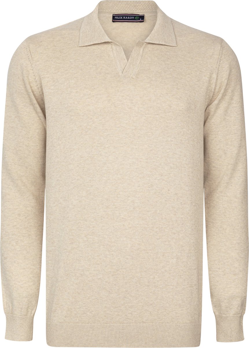 Felix Hardy Pullover Met Polo-Kraag En Lange Mouwen Herren Beige - 2Xl