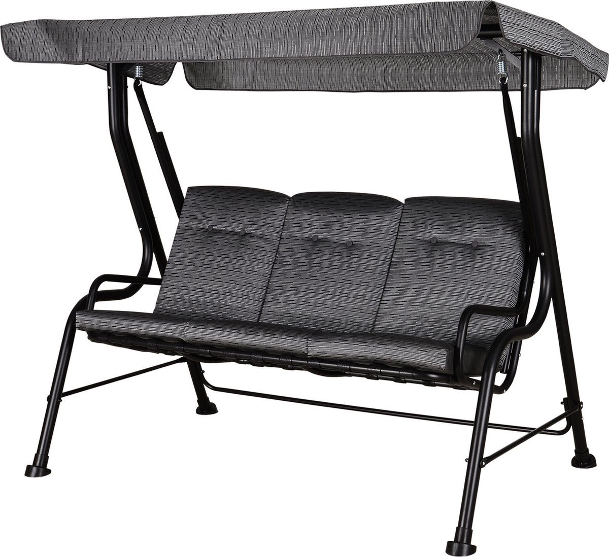 Bol.com Outsunny hollywoodschommel - verstelbaar - 200x120x170 cm - grijs aanbieding
