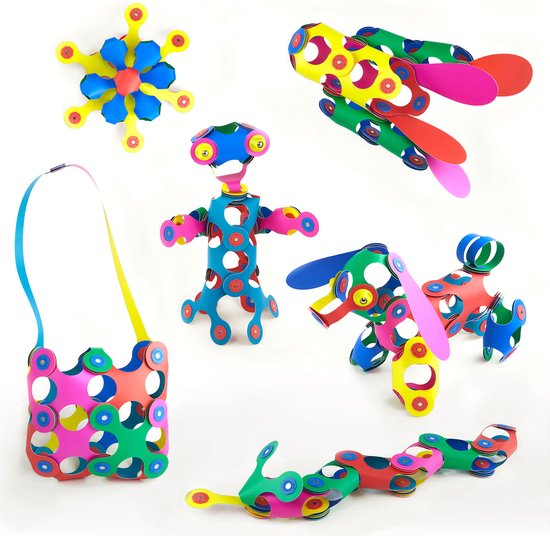 Clixo Rainbow 42 stuks set - flexibel magnetisch speelgoed