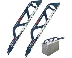Reciprozaagblad voor steen - hardmetaal zaagbladen - reciprozaag accessoires - baksteen cellenbeton cementplaat - S1243HM