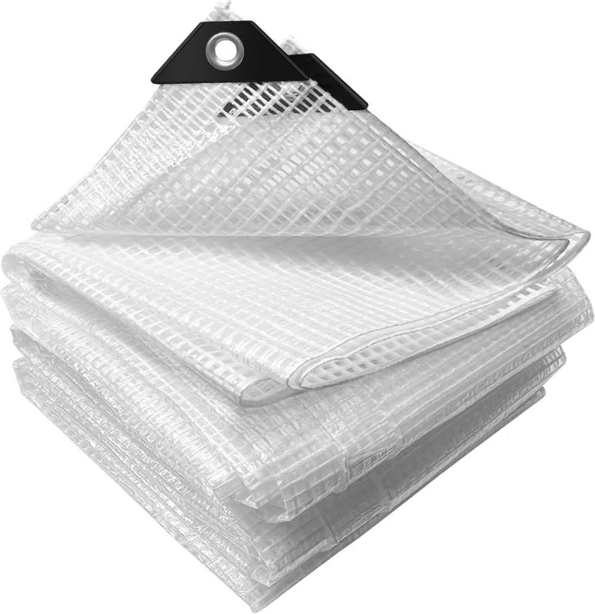 Polyethyleen dekzeil 180 g/m² waterdicht en extra zwaar - tuin zwembad afdekking 4 x 6 m - wit