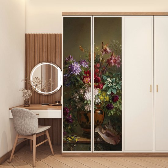Sticker de porte Nature morte avec des fleurs dans un vase grec - Maîtres anciens - Art - 95x235 cm - Poster de porte