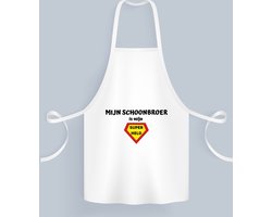 Akyol - mijn schoonbroer is mijn superheld Keukenschort - Broer - super schoonbroer - verjaardag - cadeautje voor broer - broer artikelen - kado - geschenk - 82 bij 71 cm