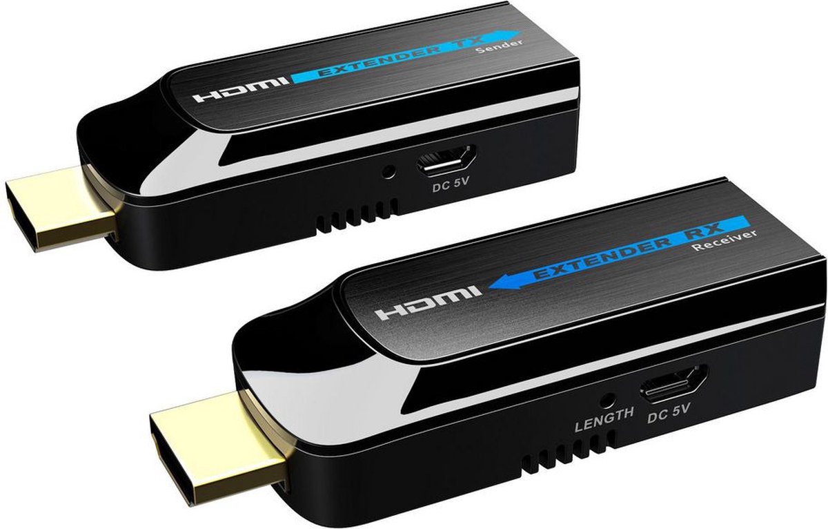 Vivolink VLHDMIEXTDGL50 audio/video extender AV-zender & ontvanger Zwart