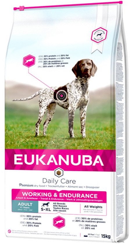 Eukanuba Daily Care Adult Working & Endurance - Hondenvoer - 15 kg
