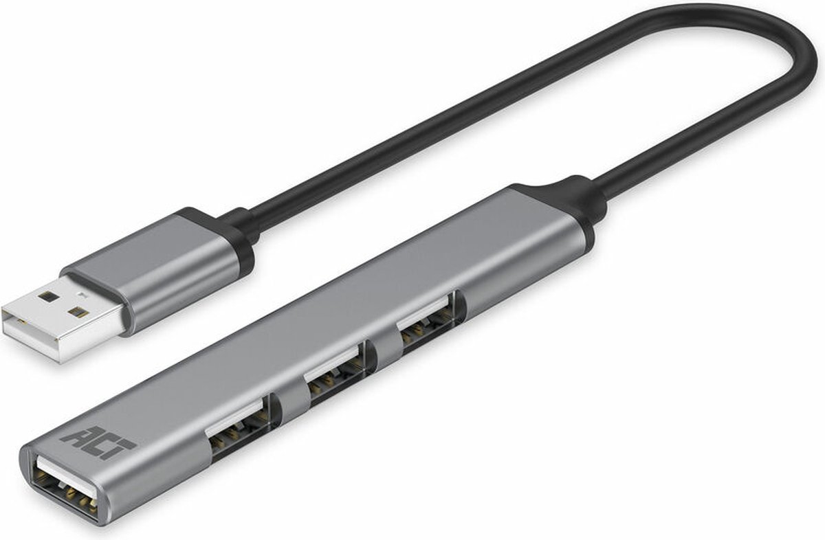 ACT USB-A hub 2.0, 4 poorts USB-A AC6225