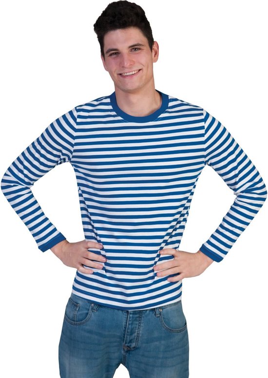 Foto: Dorus trui maat xl blauw wit gestreeptx