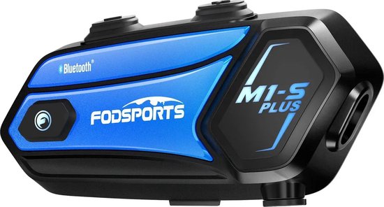 Fodsports - M1-S Plus - Motorfiets Intercom - Motorhelm - Bluetooth - Headsets - Handsfree - Communicator - Interphone - Koppelbaar tot 6 Rijders