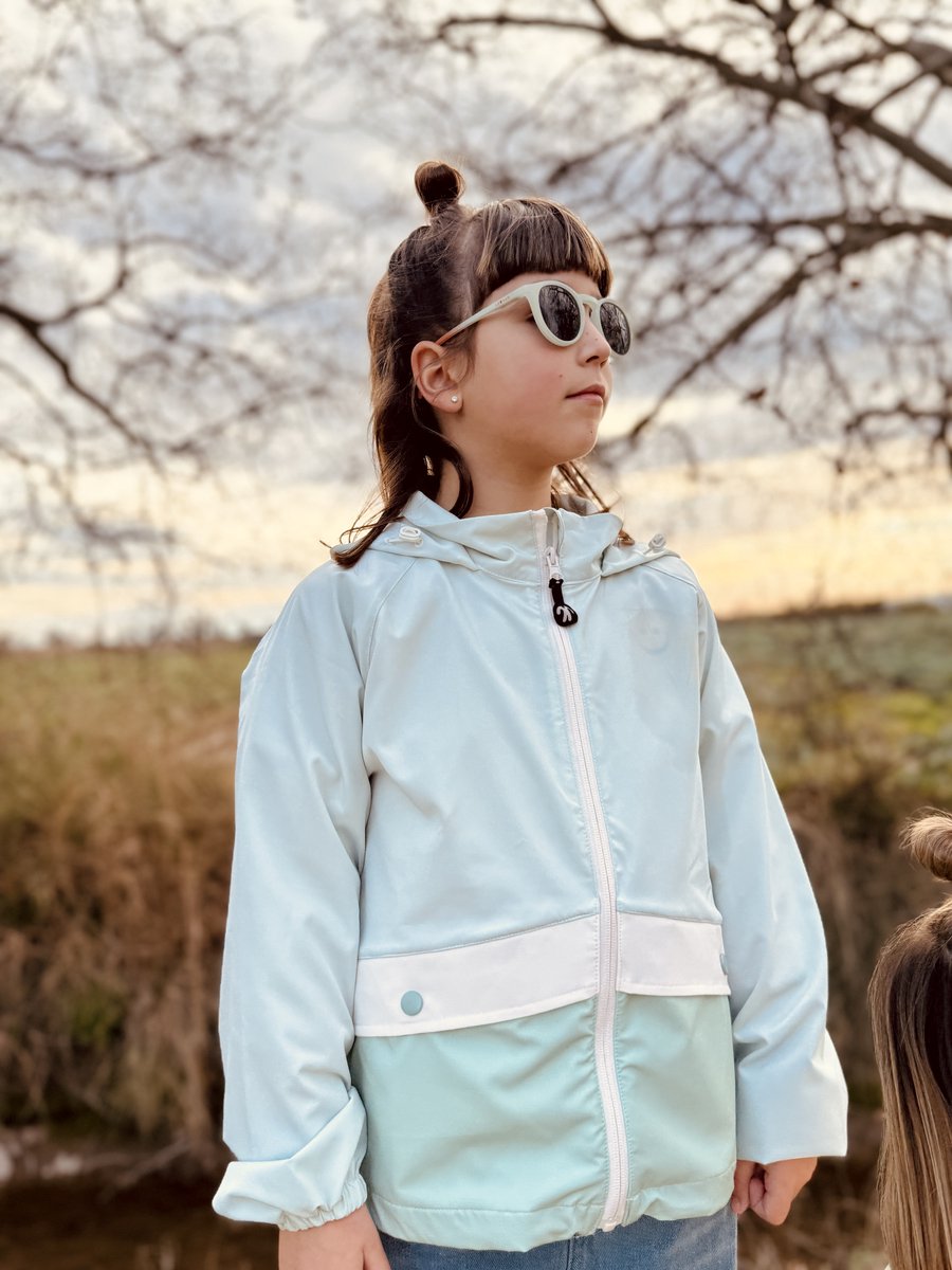 Ducksday - Jas - Windstopper - Waterafstotend - Unisex - Breeze - Muntgroen - herfst - Back to school - 146/152 - 12 jaar