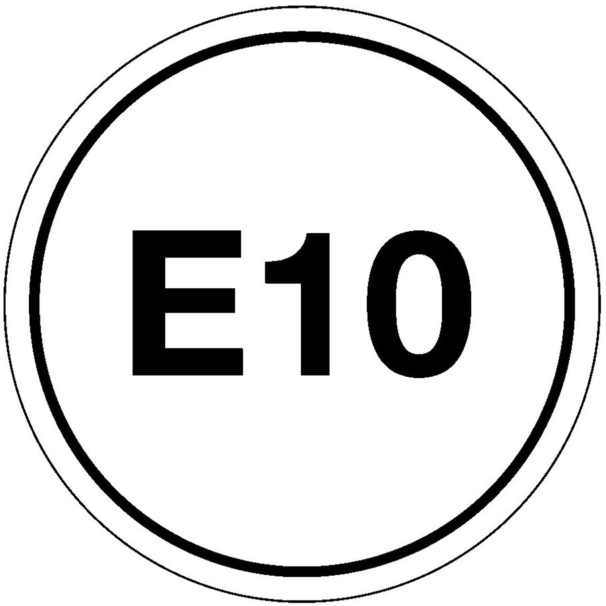E10 benzine sticker 400 mm