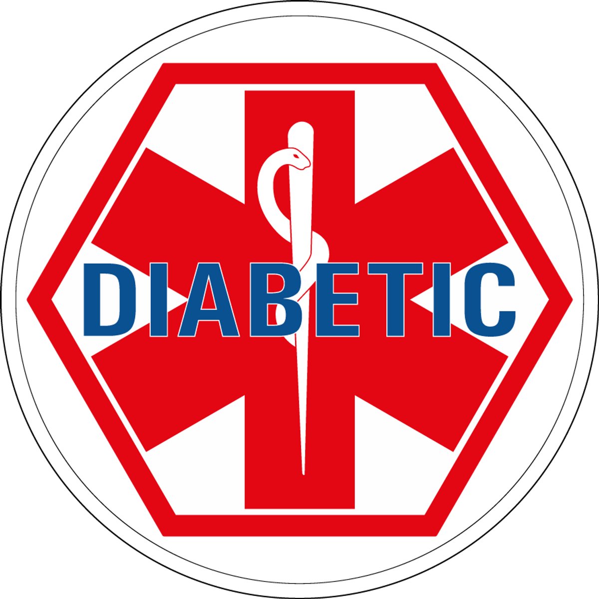 Diabetes sticker 100 mm