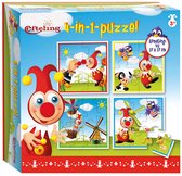 Bol.com Jokie Efteling puzzel 4 in 1 educatief peuter speelgoed - kinderpuzzel 4x6x9x16 stukjes leren puzzelen 3 jaar en ouder -... aanbieding